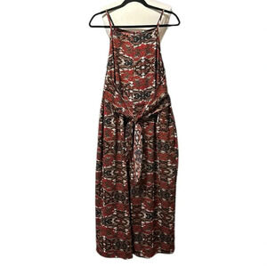 Anthropologie Greylin Macie Wide Leg Jumpsuit Tribal Print Earth Tones Southwest